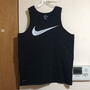 Nike Black Sleeveless Top with White Swoosh. Good condition, no Open tu offers!!